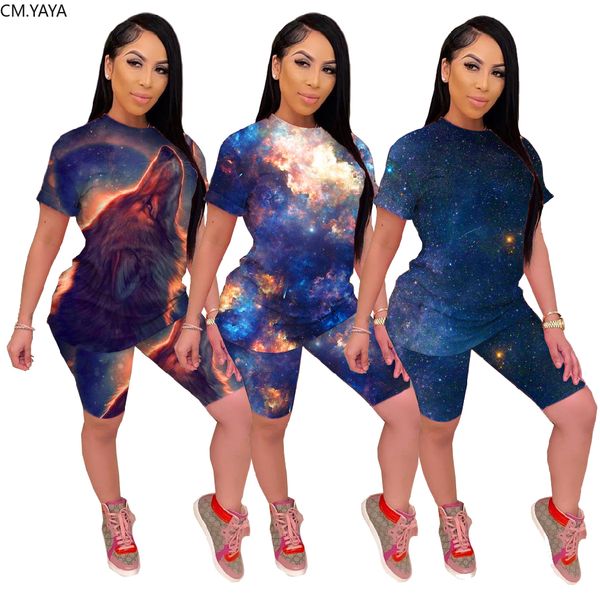 2021 summer women two pieces sets trasuits tie-dye galaxy print o-ne t-shirt shorts suit sporty fitness night club outfitsby a, White
2021 summer women two pieces sets trasuits tie-dye galaxy print o-ne t-shirt shorts suit sporty fitness night club outfitsby a, White