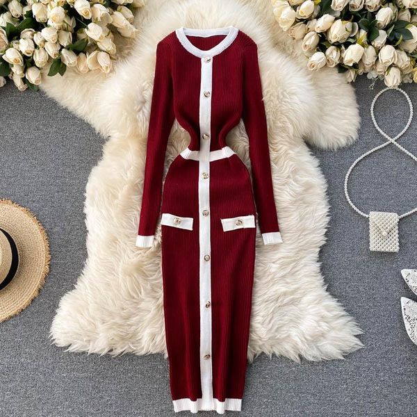 casual dresses women high street knitted dress ladies euro style o-neck long sleeve bodycon pencil autumn winter fashion slim, Black;gray
casual dresses women high street knitted dress ladies euro style o-neck long sleeve bodycon pencil autumn winter fashion slim, Black;gray