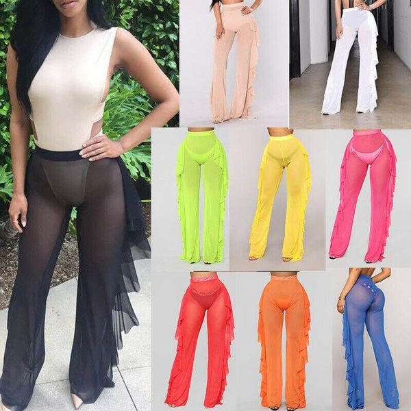 women's pants & capris 9 colour s-xxl perspective sheer mesh ruffle swimsuit bikini bottom cover up pant 57222509014452, Black;white
women's pants & capris 9 colour s-xxl perspective sheer mesh ruffle swimsuit bikini bottom cover up pant 57222509014452, Black;white