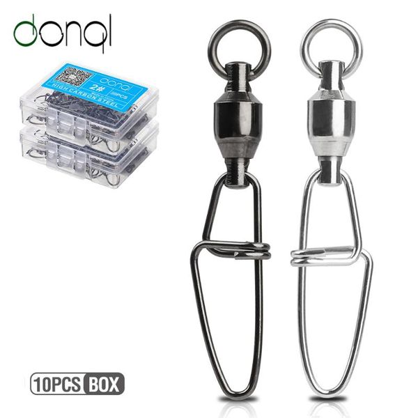 fishing hooks donql 10pcs/box double interlock snap swivels connector 0#-6# strong ball bearing rolling swivel pin link tackle
fishing hooks donql 10pcs/box double interlock snap swivels connector 0#-6# strong ball bearing rolling swivel pin link tackle
