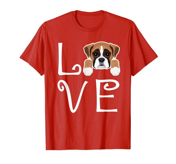 boxer love dog owner boxer puppy t-shirt, White;black