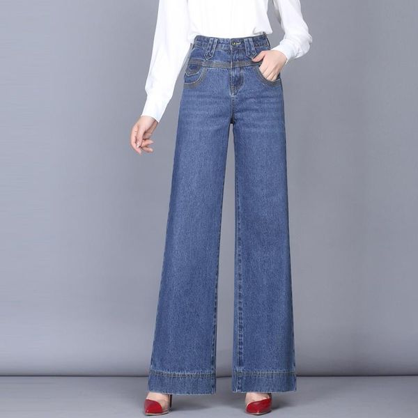 women's jeans fall winter woman high waisted black blue elegant pants , autumn spring 2021 female wide leg loose denim trousers
women's jeans fall winter woman high waisted black blue elegant pants , autumn spring 2021 female wide leg loose denim trousers