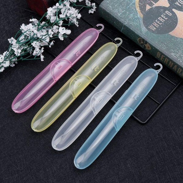 plastic toothbrush holder box transparent travel portable protective storage case organizer with lock hook design 2021 bath accessory set
plastic toothbrush holder box transparent travel portable protective storage case organizer with lock hook design 2021 bath accessory set