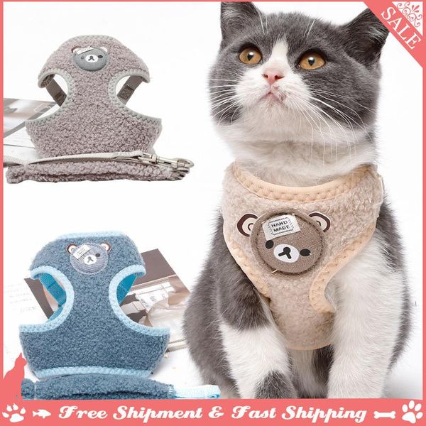 cat collars & leads bear pattern seat belt fashion design adjustable safety cats vest breathable mesh suitable for small and medium pets
cat collars & leads bear pattern seat belt fashion design adjustable safety cats vest breathable mesh suitable for small and medium pets