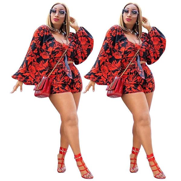 women's tracksuits donsignet fashion suit casual round neck pullover print umbilical and hip shorts two-piece, Gray
women's tracksuits donsignet fashion suit casual round neck pullover print umbilical and hip shorts two-piece, Gray
