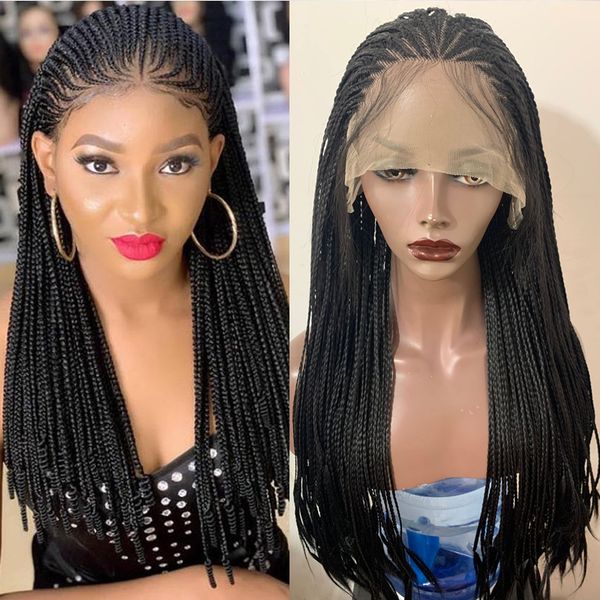 costume accessories long black braided 13*4 lace front wig african wig headband box braids wig natural synthetic braiding hair for afro wome, Silver
costume accessories long black braided 13*4 lace front wig african wig headband box braids wig natural synthetic braiding hair for afro wome, Silver
