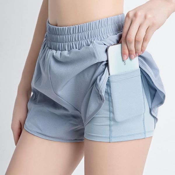 women's shorts fitness high waist fake two-piece anti light pocket summer thin quick dry yoga running pants, White;black
women's shorts fitness high waist fake two-piece anti light pocket summer thin quick dry yoga running pants, White;black
