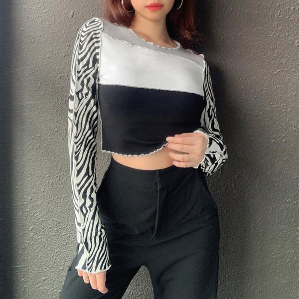 women's t-shirt women tshirts zebra print patchwork long-sleeves streetwear harajuku aesthetic crop- autumn e-girl y2k, White
women's t-shirt women tshirts zebra print patchwork long-sleeves streetwear harajuku aesthetic crop- autumn e-girl y2k, White