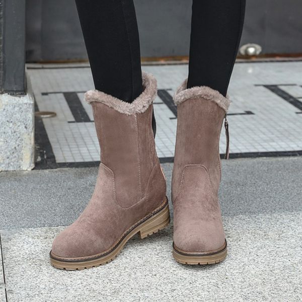 size 34-43 women snow boots plush fur warm mid calf boots fashion daily ladies winter shoes vacation footwear, Black
size 34-43 women snow boots plush fur warm mid calf boots fashion daily ladies winter shoes vacation footwear, Black