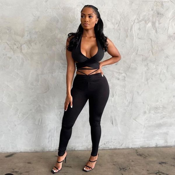 yoga outfit woman clothes sportswear low-cut bandage and high-waist leggings set two piece sports suit black fitness gym wear
yoga outfit woman clothes sportswear low-cut bandage and high-waist leggings set two piece sports suit black fitness gym wear