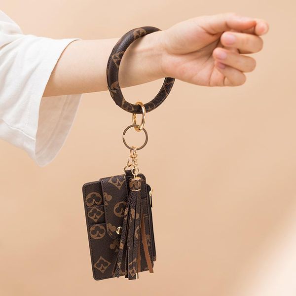 card holders bag wallet pu leather bracelet key chain vintage print coin fashion pendant, Brown;gray
card holders bag wallet pu leather bracelet key chain vintage print coin fashion pendant, Brown;gray