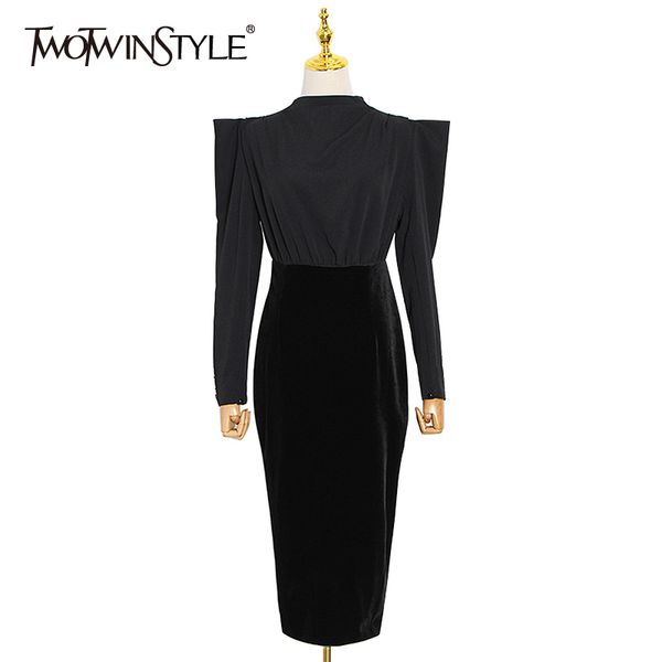 twotwinstyle hollow out slim dress for female o neck long sleeve high waist black midi dresses female autumn fashionable 210517, Black;gray
twotwinstyle hollow out slim dress for female o neck long sleeve high waist black midi dresses female autumn fashionable 210517, Black;gray