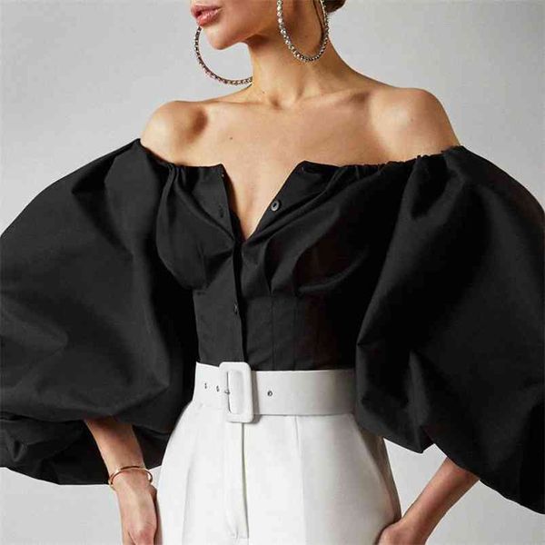 women autumn shirts slash neck shoulder strapless slim fit blouse solid color lantern sleeve femme blusas woman gk400 210507, White
women autumn shirts slash neck shoulder strapless slim fit blouse solid color lantern sleeve femme blusas woman gk400 210507, White