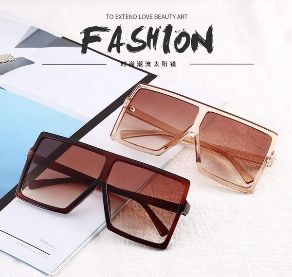 sunglasses europe and the united states fashion designer men women trendy big square frame oversized shades sun glasses 2021, White;black
sunglasses europe and the united states fashion designer men women trendy big square frame oversized shades sun glasses 2021, White;black