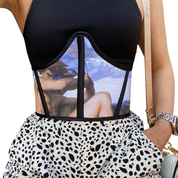belts women corset bustier steel boned underbust skull print steampunk waist training burlesque corselet, Black;brown
belts women corset bustier steel boned underbust skull print steampunk waist training burlesque corselet, Black;brown