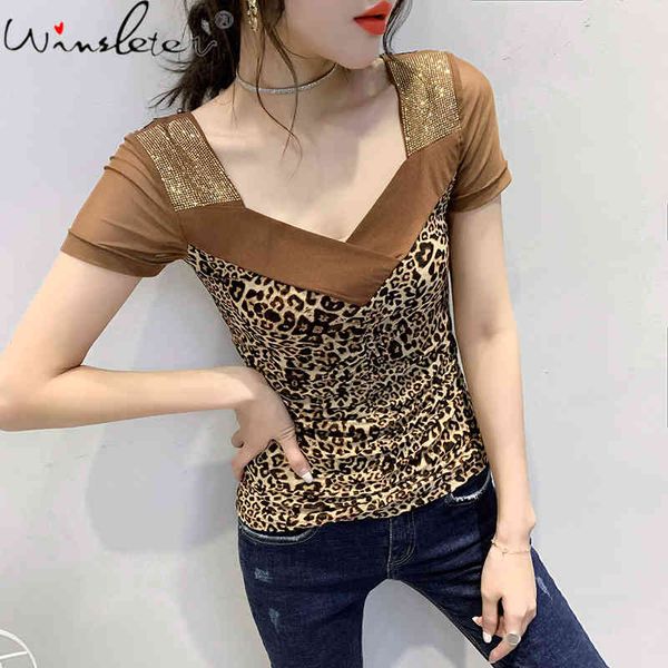 women's t-shirt summer korean style slim fashion v-neck elastic spliced lace shiny diamonds women all match tees t13924a, White
women's t-shirt summer korean style slim fashion v-neck elastic spliced lace shiny diamonds women all match tees t13924a, White