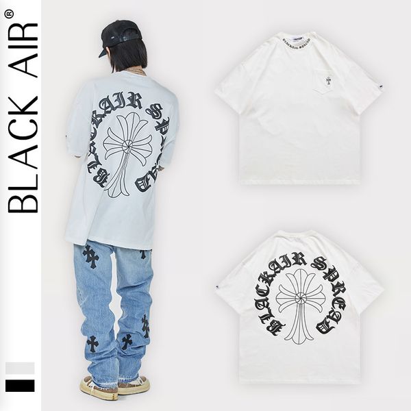 crosin blackair street spring summer new men's short cross high street oversize neutral half sleeve, White
crosin blackair street spring summer new men's short cross high street oversize neutral half sleeve, White