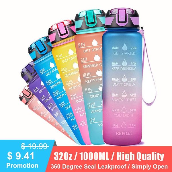 water bottle 1l tritan material with bounce cover time scale reminder frosted leakproof cup for outdoor sports drink
water bottle 1l tritan material with bounce cover time scale reminder frosted leakproof cup for outdoor sports drink