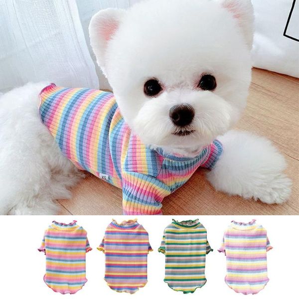pet dog cat primer striped rainbow clothes and accessories spring/summer cotton dress 5 sizes colors costumes
pet dog cat primer striped rainbow clothes and accessories spring/summer cotton dress 5 sizes colors costumes