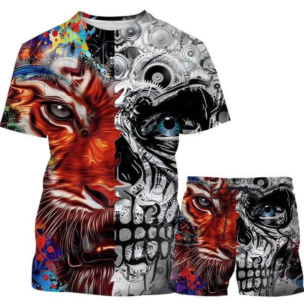 men's tracksuits summer men skull sets streetwear loose digital print short sleeve shirt fashion shorts beach breathable casual mens, Gray
men's tracksuits summer men skull sets streetwear loose digital print short sleeve shirt fashion shorts beach breathable casual mens, Gray