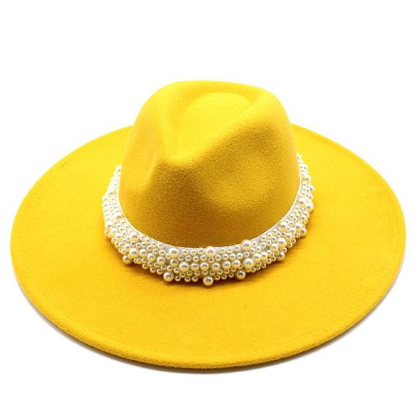 wide brim hats 9.5cm wool jazz fedora casual men women leather pearl ribbon felt hat white red pink panama trilby formal party cap, Blue;gray
wide brim hats 9.5cm wool jazz fedora casual men women leather pearl ribbon felt hat white red pink panama trilby formal party cap, Blue;gray