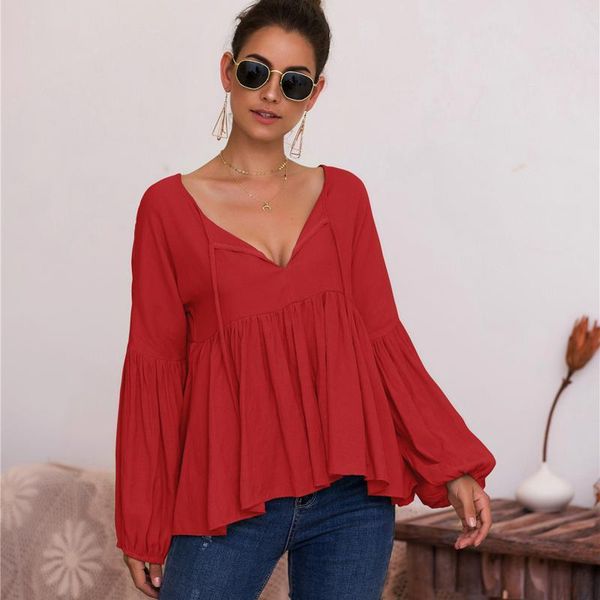 autumn solid long sleeve elegant v neck blouse women 2021 casual loose shirts blouses korean style women's &, White
autumn solid long sleeve elegant v neck blouse women 2021 casual loose shirts blouses korean style women's &, White