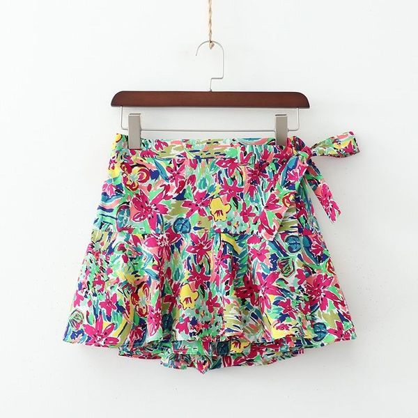 women's shorts women casual floral print skirts sashes elastic waist side zipper design female summer stylish -85, White;black
women's shorts women casual floral print skirts sashes elastic waist side zipper design female summer stylish -85, White;black