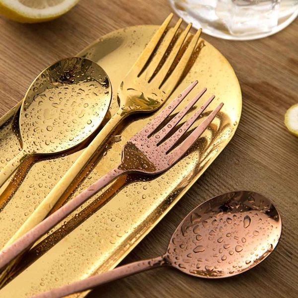 stainless steel dinnerware dinning forks gold salad spoon set long handle korean spoons kitchen tools
stainless steel dinnerware dinning forks gold salad spoon set long handle korean spoons kitchen tools