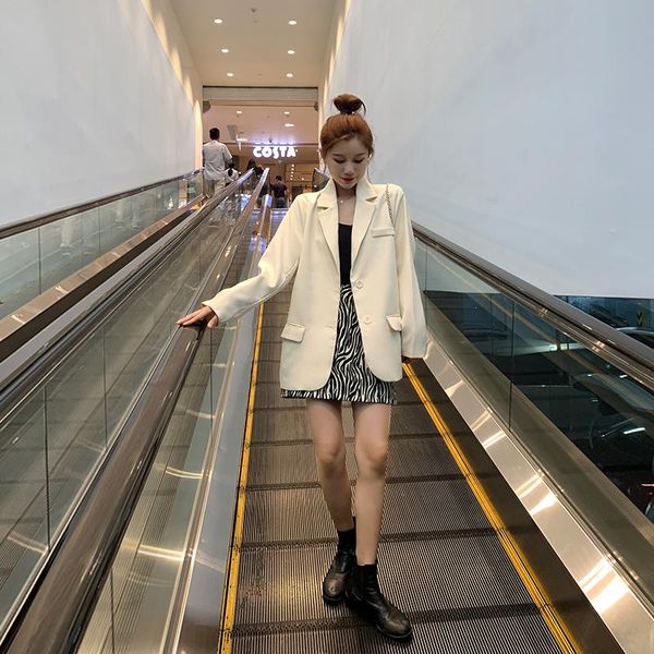 women's suits & blazers spring autumn plus size womens blazer korean fashion long sleeve office suit jackets elegant ladies coat casual, White;black
women's suits & blazers spring autumn plus size womens blazer korean fashion long sleeve office suit jackets elegant ladies coat casual, White;black