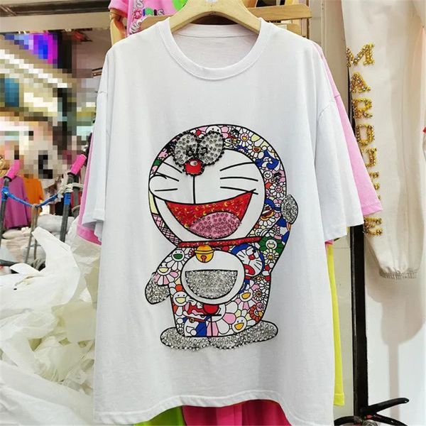 women's t-shirt cute amine t shirt oversized cotton streetwear girl funny tees summer loose high street couple japan kawaii cat clothes, White
women's t-shirt cute amine t shirt oversized cotton streetwear girl funny tees summer loose high street couple japan kawaii cat clothes, White