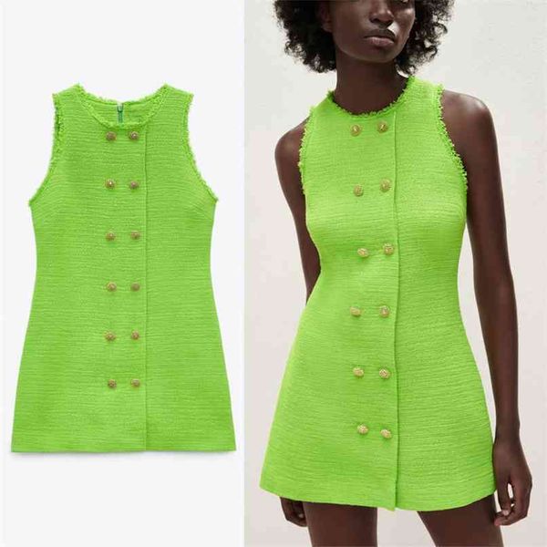 summer textured weave mini dress women vintage sleeveless tweed office lady es chic back zip woman fit green 210524, Black;gray
summer textured weave mini dress women vintage sleeveless tweed office lady es chic back zip woman fit green 210524, Black;gray