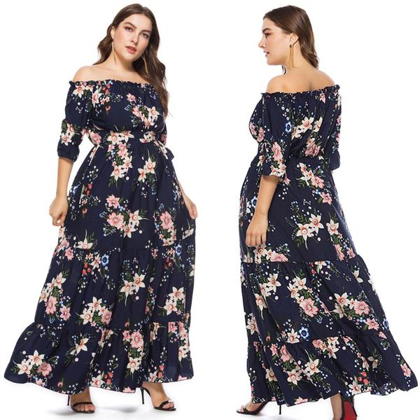 plus size dresses 2021 women dress autumn floral mid sleeve larges big slash neck clothes clothing casual wear for female suits, Black
plus size dresses 2021 women dress autumn floral mid sleeve larges big slash neck clothes clothing casual wear for female suits, Black