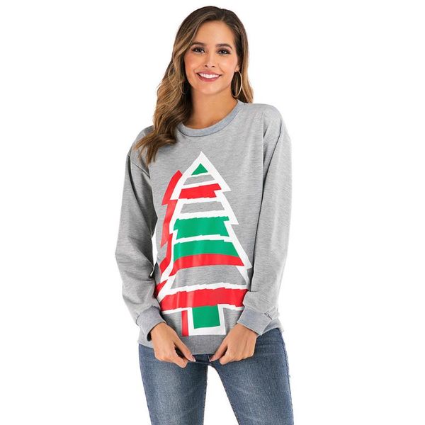 sweatshirt ladies casual clothes new hoodie european and american women's christmas tree print round neck sweatershirt fashion, Black
sweatshirt ladies casual clothes new hoodie european and american women's christmas tree print round neck sweatershirt fashion, Black