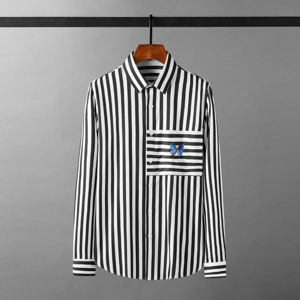 men's casual shirts tencel male luxury long sleeve butterfly printing mens dress fashion slim fit stripe man 4xl, White;black 
men's casual shirts tencel male luxury long sleeve butterfly printing mens dress fashion slim fit stripe man 4xl, White;black