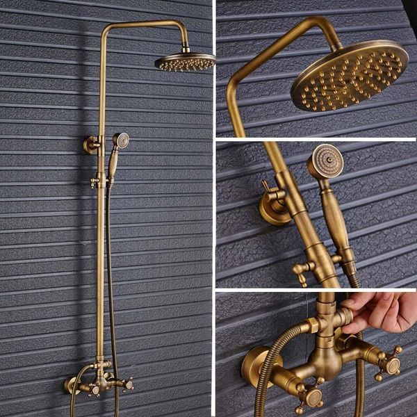 shbshaimy antique brasss orb shower faucet 8" rainfall showerhead wall mounted handshower and shelf with brass
shbshaimy antique brasss orb shower faucet 8" rainfall showerhead wall mounted handshower and shelf with brass