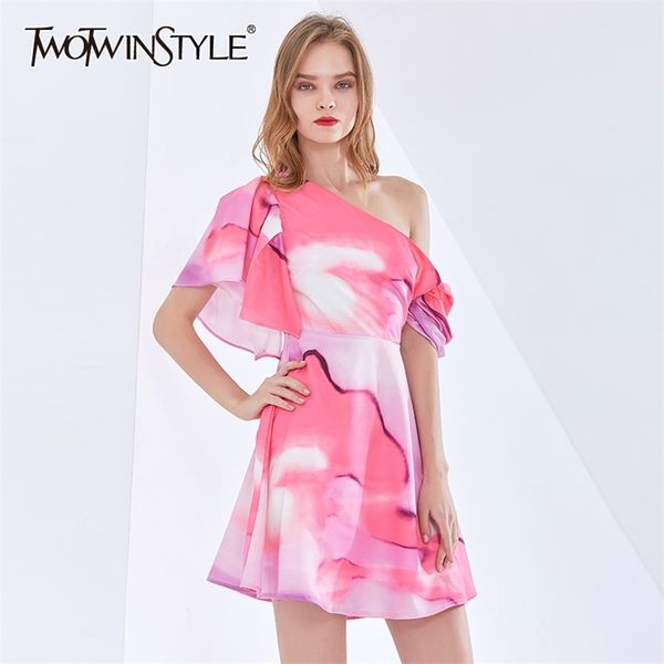 print dress for women asymmetric collar short sleeve high waist hit color mini dresses female summer 210520, Black;gray
print dress for women asymmetric collar short sleeve high waist hit color mini dresses female summer 210520, Black;gray