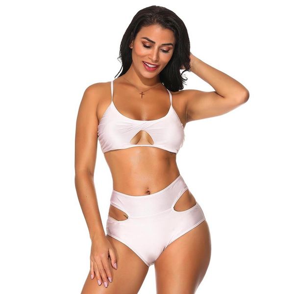 Swimsuit New high waisted women's bikini suit sexy split swimsuit fashion split solid Bikini Swimsuit, White;black
Swimsuit New high waisted women's bikini suit sexy split swimsuit fashion split solid Bikini Swimsuit, White;black