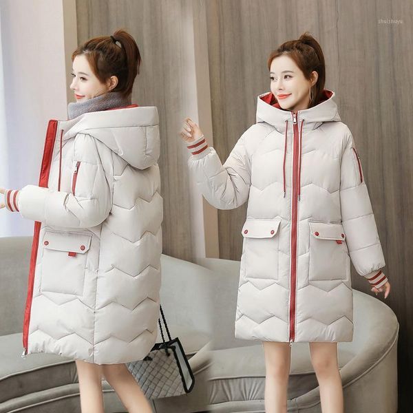women's down & parkas 2021 winter hooded ladies parka coat fashion mid-length cotton jacket with big pockets warm thick women, Black
women's down & parkas 2021 winter hooded ladies parka coat fashion mid-length cotton jacket with big pockets warm thick women, Black
