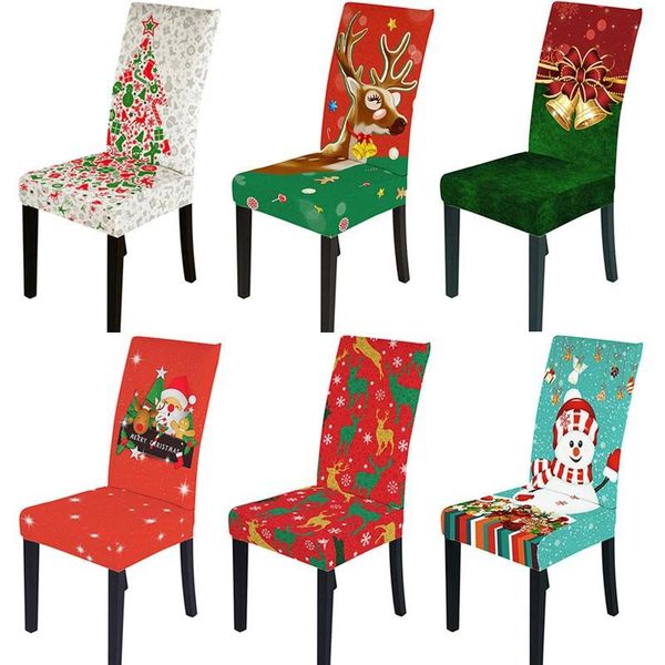 chair covers christmas cover elastic dining seat stretch slipcovers for 2021 year banquet party decor