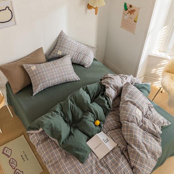 bedding sets four piece wash cotton set with retro check pattern;spring, summer, autumn , winter;high-grade;simplicity
bedding sets four piece wash cotton set with retro check pattern;spring, summer, autumn , winter;high-grade;simplicity