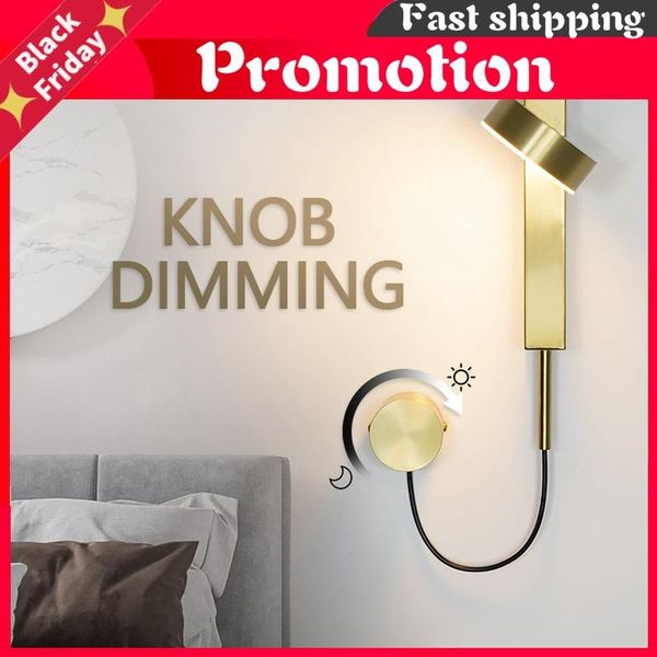 modern led wall lamp bedroom bedside decoration living room sconce with switch knob dimming lights for home lamps
modern led wall lamp bedroom bedside decoration living room sconce with switch knob dimming lights for home lamps