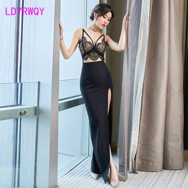 ldyrwqy women's lace nightclub dress with hip slits office lady floor-length 210603, Black;gray
ldyrwqy women's lace nightclub dress with hip slits office lady floor-length 210603, Black;gray