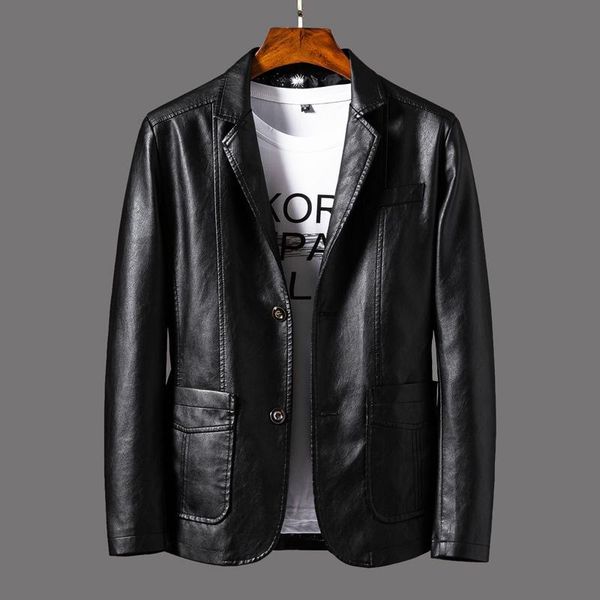 men's jackets fashion leather men jacket button outwear coats 2021 spring autumn business casual suit collar pu coat, Black;brown
men's jackets fashion leather men jacket button outwear coats 2021 spring autumn business casual suit collar pu coat, Black;brown