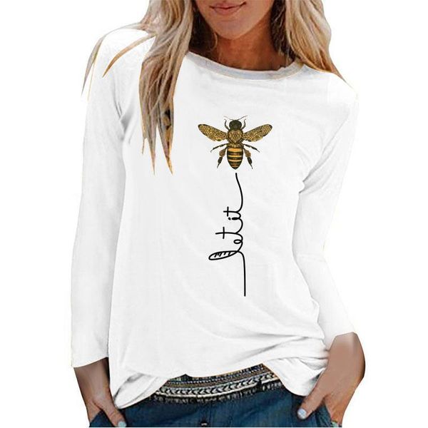 bee printing long sleeve letter women graphic tees streetwear white round neck aesthetic clothes fashion for ladies
bee printing long sleeve letter women graphic tees streetwear white round neck aesthetic clothes fashion for ladies