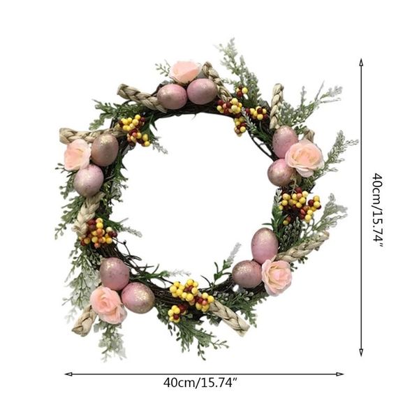decorative flowers & wreaths iron ring rose wreath spring easter egg with artificial wild and green leaves front door
decorative flowers & wreaths iron ring rose wreath spring easter egg with artificial wild and green leaves front door