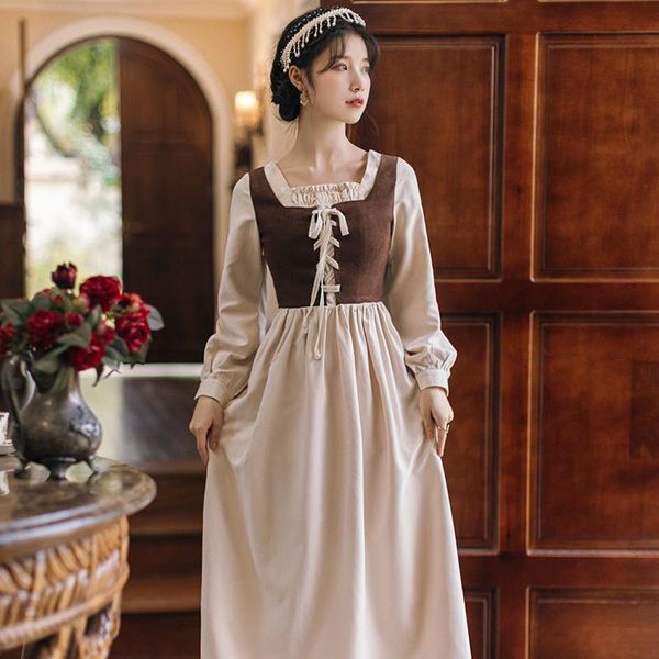 casual dresses literary retro girl french lovely dress women autumn bowknot bandage vest maxi fall fake two piece set sweet vestido midi, Black;gray
casual dresses literary retro girl french lovely dress women autumn bowknot bandage vest maxi fall fake two piece set sweet vestido midi, Black;gray
