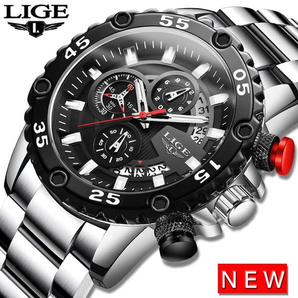 wristwatches 2021 lige fashion mens watches sport all steel watch male military waterproof men quartz date clock relogio masculino, Slivery;brown
wristwatches 2021 lige fashion mens watches sport all steel watch male military waterproof men quartz date clock relogio masculino, Slivery;brown
