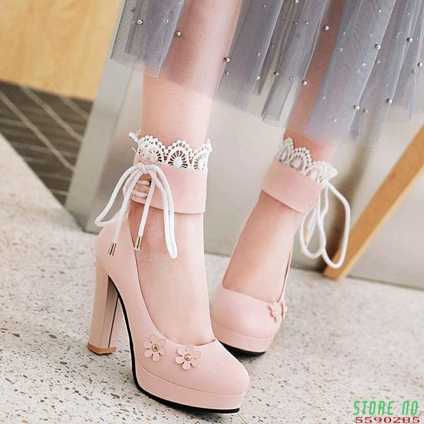 dress shoes plus size 43 lace ankle strap pink leather princess woman 2021 lovely thick square super high heels platform pumps, Black
dress shoes plus size 43 lace ankle strap pink leather princess woman 2021 lovely thick square super high heels platform pumps, Black