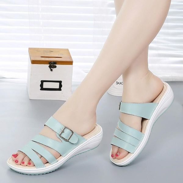 women's slippers summer sandals and outdoor fashion comfortable leather women, Black
women's slippers summer sandals and outdoor fashion comfortable leather women, Black