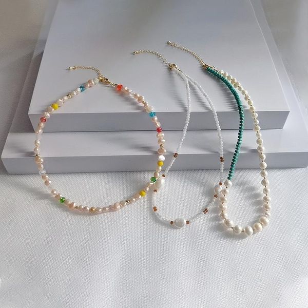 chokers kkbead 2021 boho natural freshwater pearl necklace jewelry for women fashion gift classic baroque, Golden;silver
chokers kkbead 2021 boho natural freshwater pearl necklace jewelry for women fashion gift classic baroque, Golden;silver